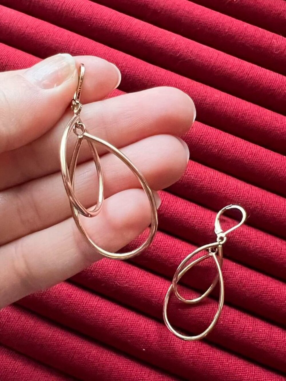 Joan Rivers Rose Gold Tone Tear Drop Earrings